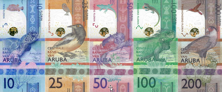 PN21a-PN25a Aruba 10-200 Florin (5 Notes) (2019)